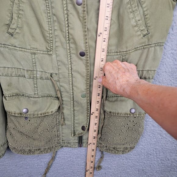 Anthropologie Hei Hei Jacket Women Small Military Army Green Utility Jacket - Picture 9 of 16